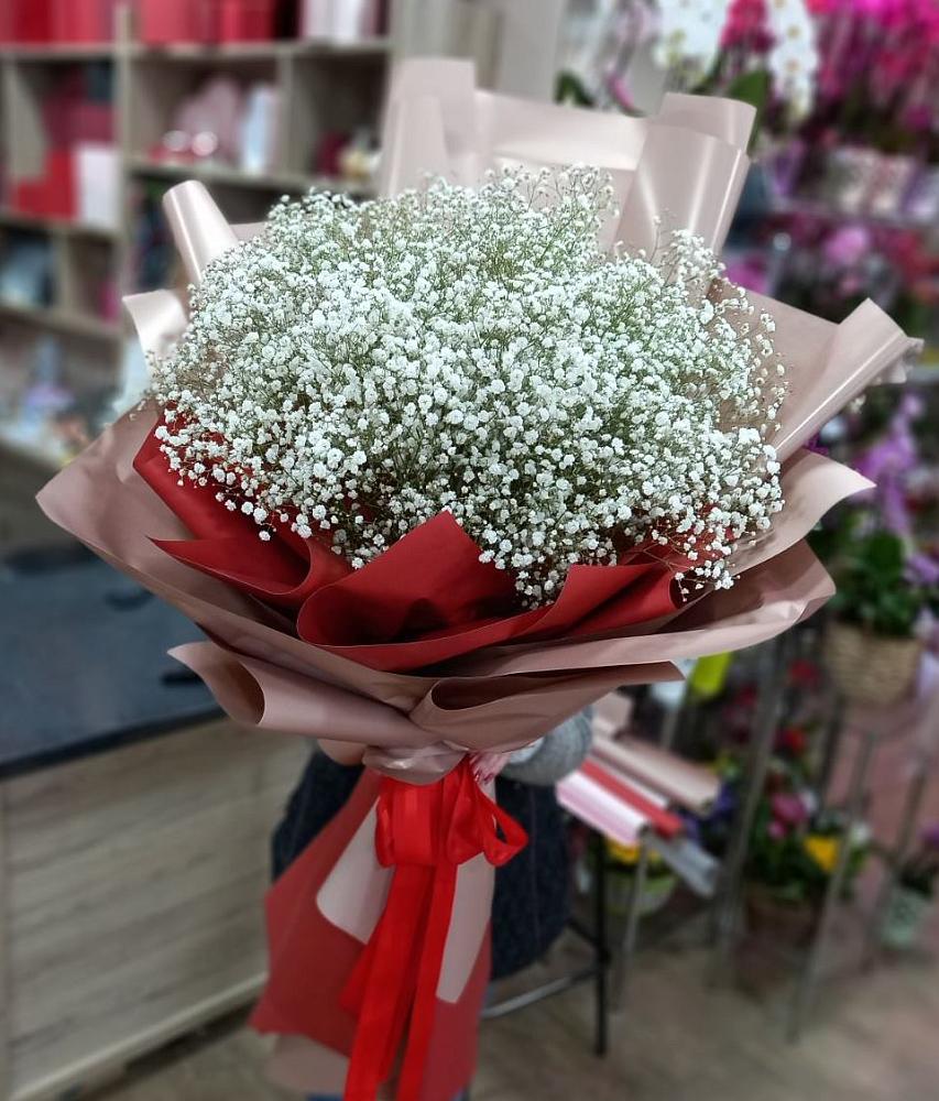 Букет Белые хлопья в Николо-Кропотки Букет цветов из: Гипсофила в Николо-Кропотки